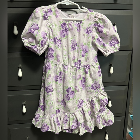 Janie and Jack Floral Puff Sleeve Wrap Dress - Picture 2 of 2